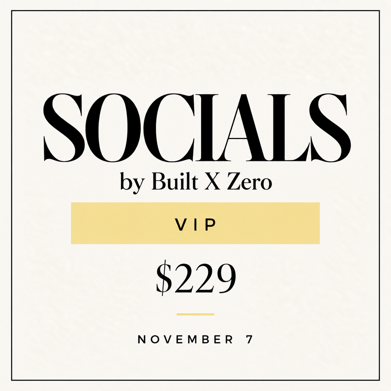 SOCIALS | MIXER - VIP